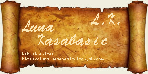 Luna Kasabašić vizit kartica